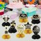8pc Happy Anniversary Honeycomb Centerpieces - Black & Gold 3D Table Decorations - Milestone Anniversary Party Supplies for 1st, 10th, 25th, 50th Wedding Anniversary & Company Events